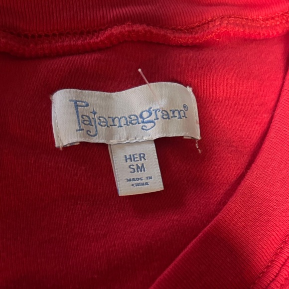 Pajamagram Vibrant Red Button-Up Onesie w/ Back Flap- Small- Holiday- Footed - Picture 4 of 6